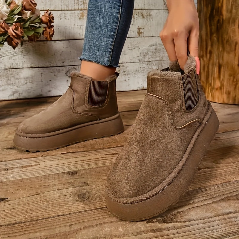 Winterliche Damen Chunky-Heel Stiefel