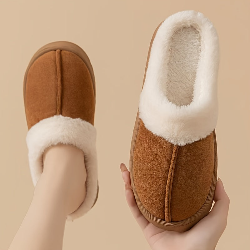 Damen Winter Fleece-Hausschuhe
