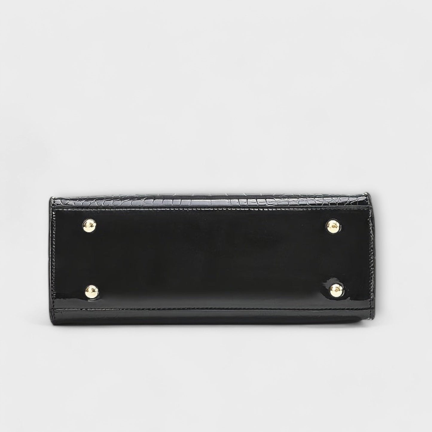 Nora. - Glänzende Krokodil-Muster Handtasche