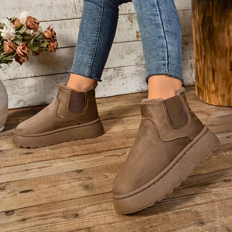 Winterliche Damen Chunky-Heel Stiefel