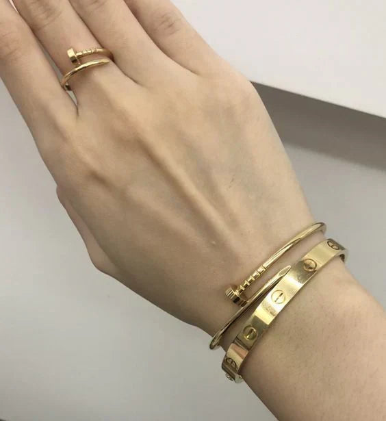 DÜNNE NAGEL-ARMBAND | GOLD