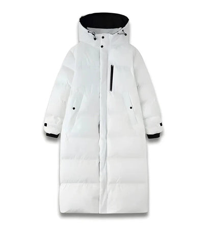 Lange Damen-Daunenjacke für den Winter mit optimaler Wärme und Bewegungsfreiheit | Ideal für Winter