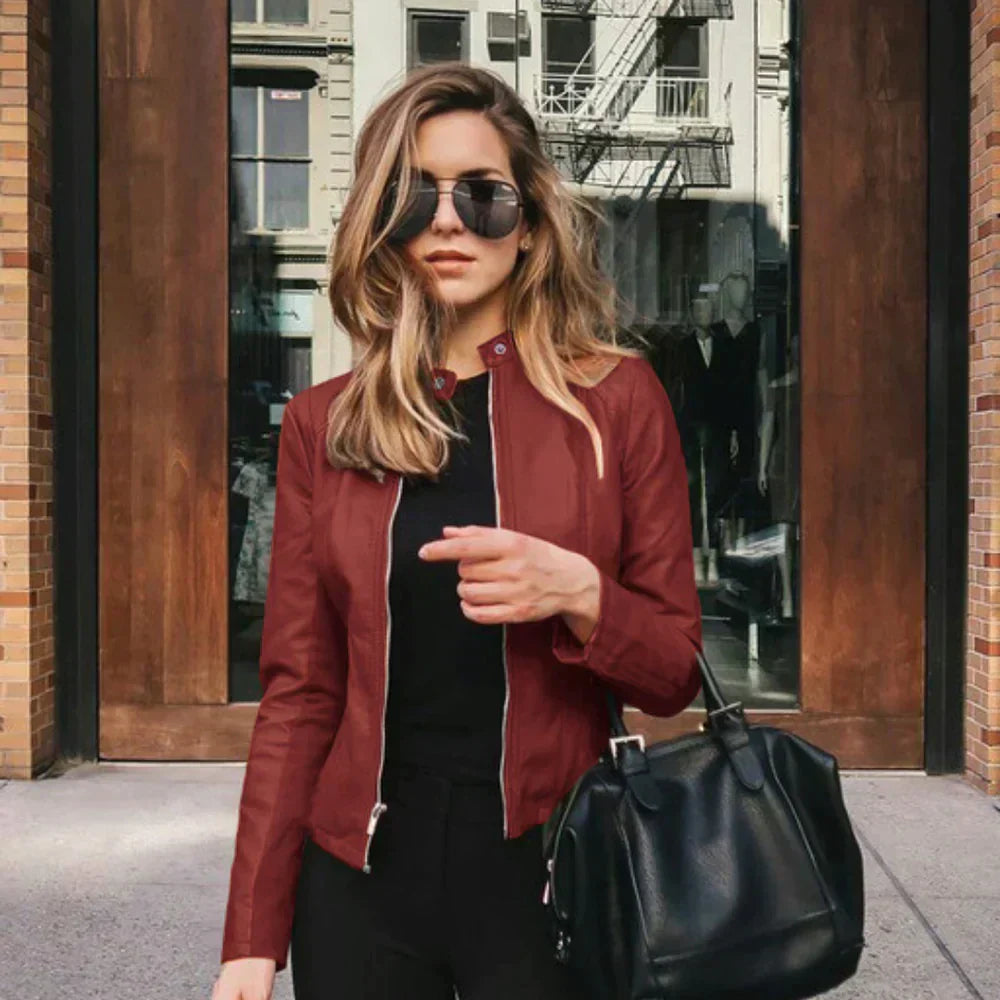 Sophia - Italienische Lederjacke