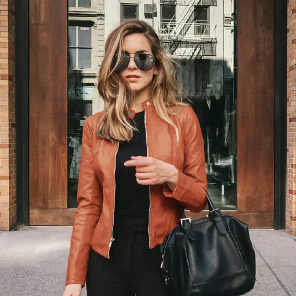 Sophia - Italienische Lederjacke